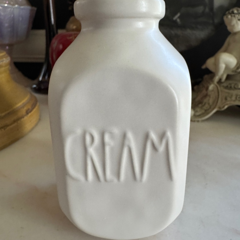 Rae Dunn "CREAM" Ceramic Jar – 5" Tall
